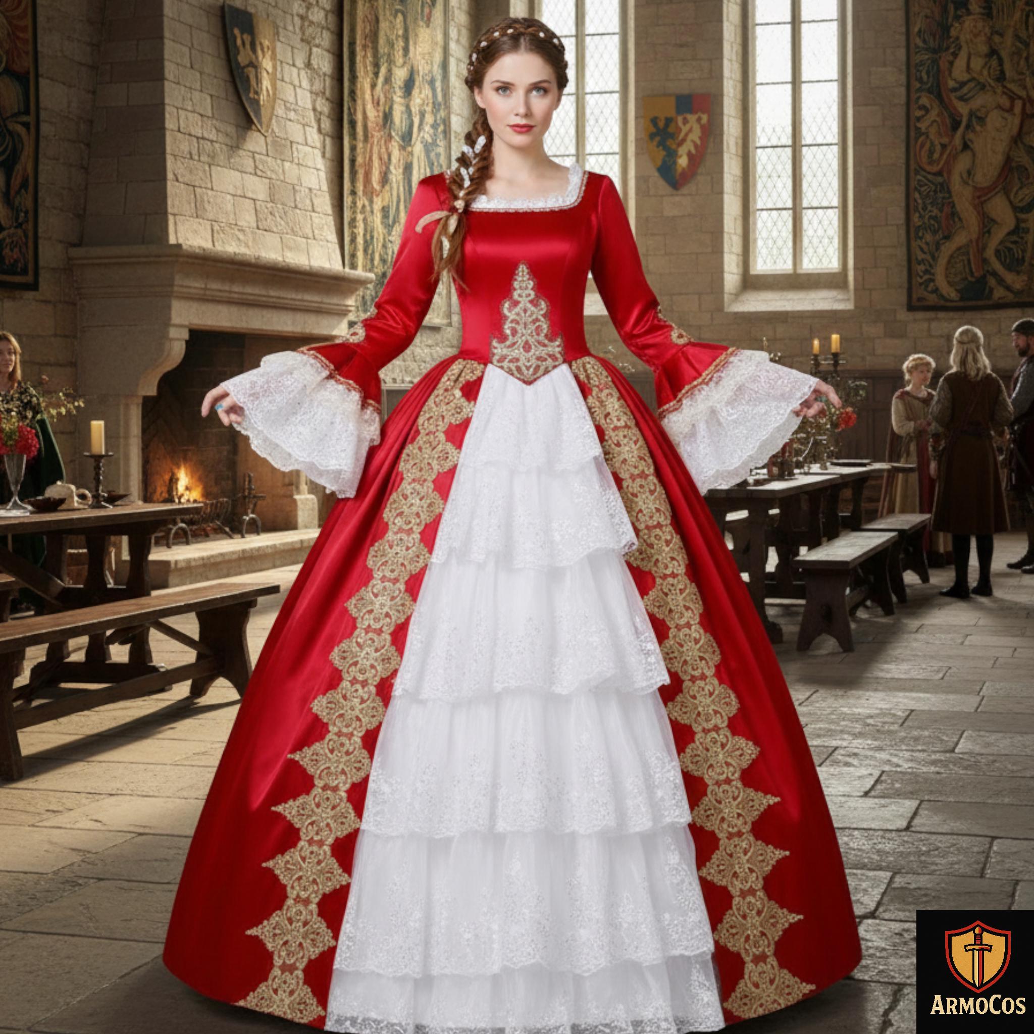 Red Masquerade Ball Gown - Etsy