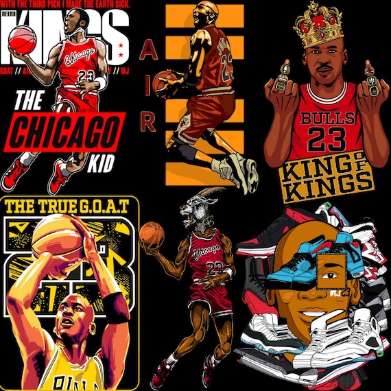 100 The Michael Jordan Pack, Png, 300 DPI, DTF, Vector, NBA, Tshirt, Digital Prints