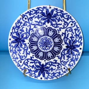 Coalport “Coomassie” Blue and White Decorative Plate – 10” – Vintage English Porcelain