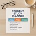 Student Study Planner Printable PDF | Daily, Weekly and Monthly Layouts ...
