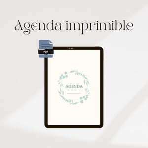 Agenda PDF | Plantillas minimalistas para cualquier año: calendarios, vision board, hábitos y objetivos (español)