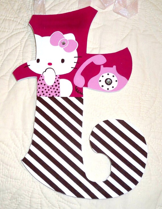items similar to hello kitty wall letters on etsy