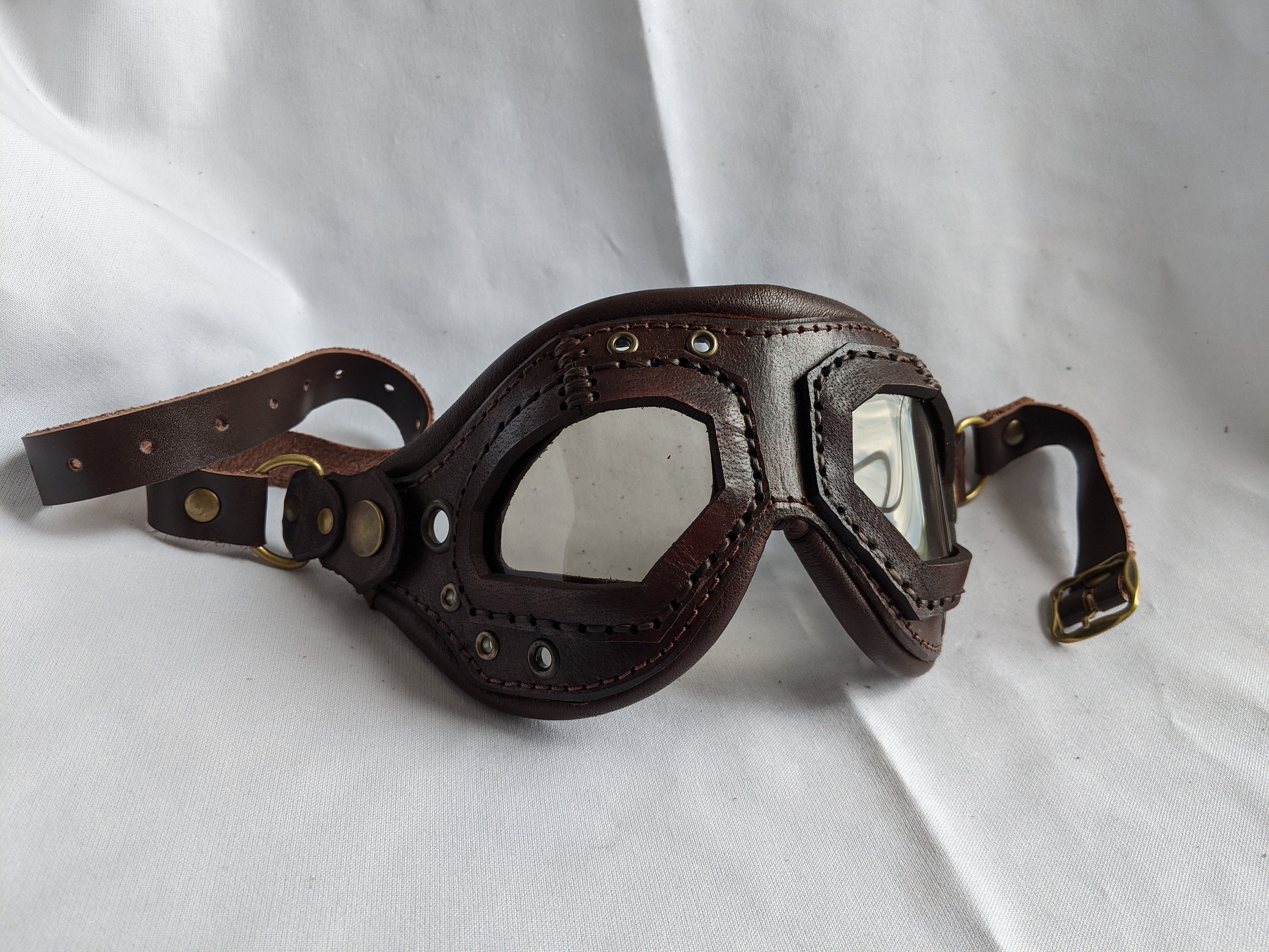 Leather Pilot Goggles cosplay punk aviator diesel burning man | Etsy