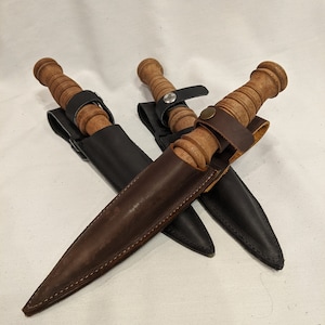 Vampire Stake w/Leather Holster wood cosplay hunter monster larp fantasy steampunk renaissance garb costume