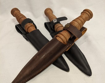 Vampire Stake w/Leather Holster wood cosplay hunter monster larp fantasy steampunk renaissance garb costume