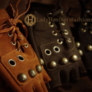 Studded Leather Gloves