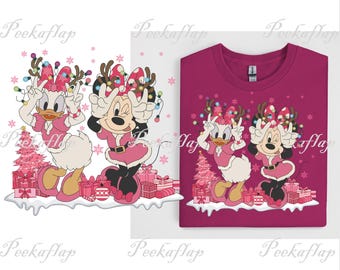 Minnie Mouse and Daisy Duck Christmas PNG, Best Friends (Digital Download)