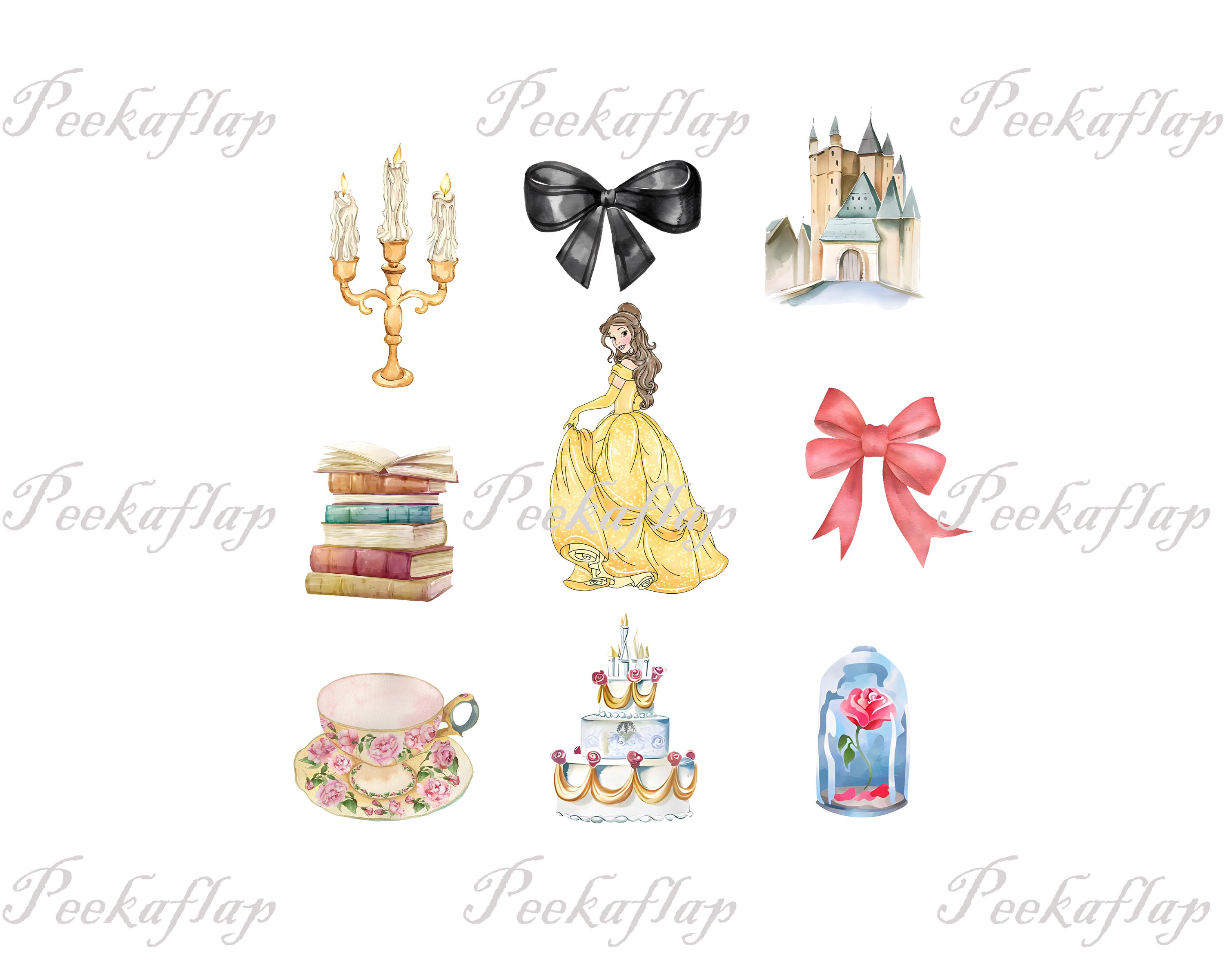 Princess Belle PNG: Beauty and the Beast Clipart (digital Download) - Etsy