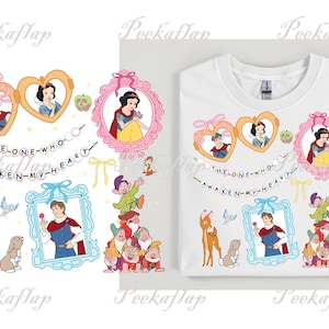 Blancanieves (Png), Princesa Disney y los Siete Enanitos (Png), Tema de la película &quot;El que despierta mi corazón&quot; (Png) para cumpleaños, Manualidades, Descarga digital (Png)