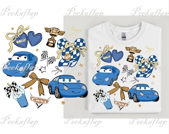Sally Cars PNG: Birthday Craft, Cricut & Silhouette (Digital Download)