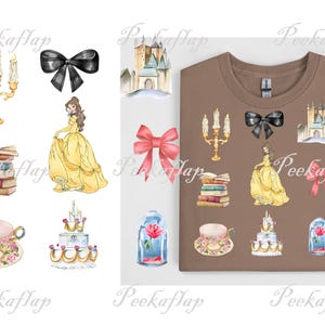 Princess Belle PNG: Beauty and The Beast Clipart (Digital Download)