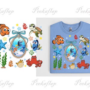 Nemo PNG, Nemo Digital Papers, Fish Clipart for Nemo Birthday, Nemo Cake Topper, Birthday, Craft, Digital Download Png