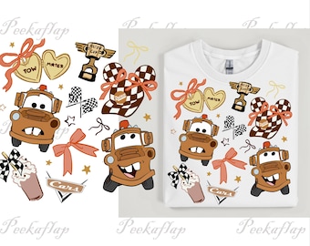 Tow Mater Cars PNG: Craft & Birthday Design (Digital Download)