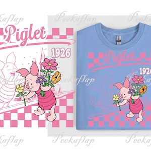 Piglet PNG: Winnie the Pooh Birthday Craft, T-shirt Design (Digital Download)