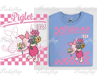 Cerdito PNG: Manualidad de cumpleaños de Winnie the Pooh, diseño de camiseta (descarga digital)