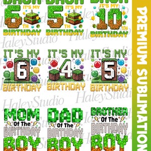 I Leveled Up Birthday Png, Gamer Character Birthday Png, My Birthday Png, Birthday Gift Png,Creeper Inspired Gamer Design, Kids Gaming Party
