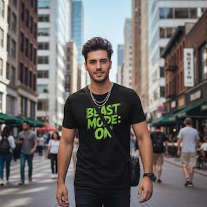 Camiseta Beast Mode On | Camiseta motivacional para academia | Camiseta fitness para treino