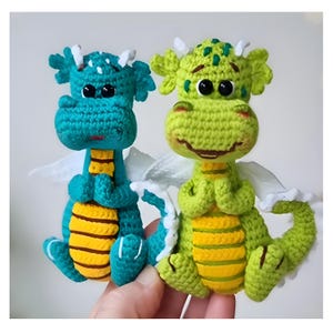 Crochet Dragon Toy Pattern Pdf Amigurumi, Cute Plush Dragon Toy, Stuffed Fantasy Animal, Easy Crochet Tutorial, Digital Pattern