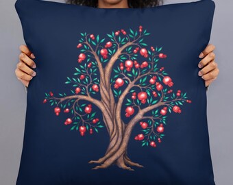 Cuscino personalizzato con melograno, benedizione di Aaronne, scrittura personalizzata, regalo cristiano ebraico