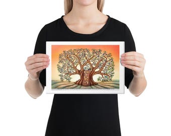 Fruits of the Spirit Olive Tree Canvas Print: Greek Scripture Christian Wall Art