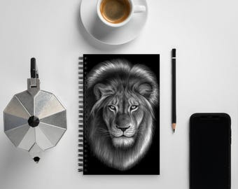Lion Of Judah Notebook Christian Faith Bible Study Journal Original Pencil Artwork