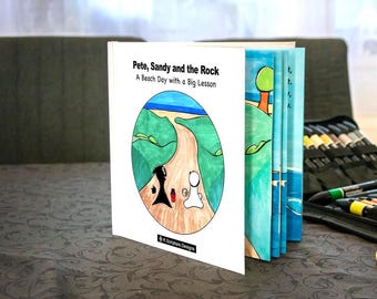 Libro de parábolas rimadas para niños, lección bíblica para niños, regalo cristiano, libro para la escuela dominical, ilustraciones dibujadas a mano.