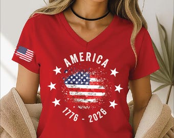 250th Anniversary of The United States Vneck Tee, USA Independence Day Tank Top, Semiquincentennial 1776 2026,SR220