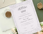 Elegant Nikkah Certificate Template, Islamic Wedding Contract (Digital Download)