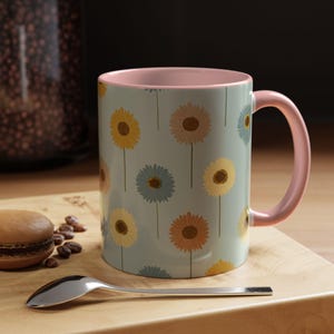 Sunflower Coffee Mug, patterned mug