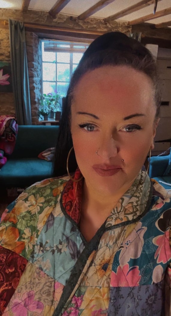 Vintage Reversible patchwork jacket - image 1