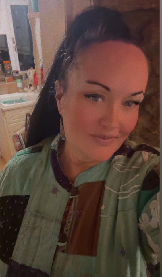 Vintage Green Boho Patchwork hippy patchwork jack… - image 3