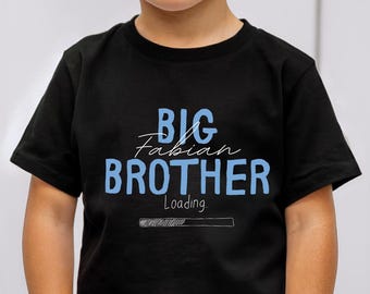 Großer Bruder T-Shirt Personalisiert mit Namen – Geschenk zur Schwangerschaft & Geschwisterverkündung, Schwangerschaftsverkündung