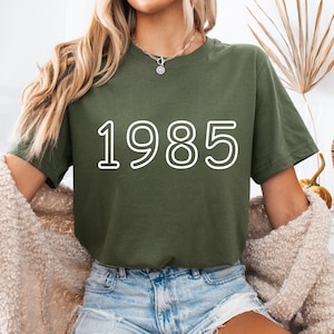 Personalisiertes T-shirt, Geburtsjahr, Birthdayshirt, Geburtstagsgeschenk, Muttertagsgeschenk, T-shirt mit Zahlen