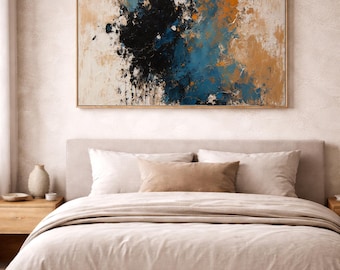 Ultra-White River Seam Art Print, Bedroom, Slate and Rust, Digital Download