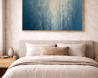 Bedroom Wall Art Print, Slate and Ivory Abstract, Digital Download