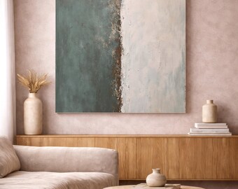 Slate and Off-White, Modern Living Room Wall Art Print, Digital Download