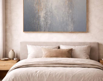 Minimalist Bedroom Wall Art Print, Slate & Chalk Abstract, Digital Download