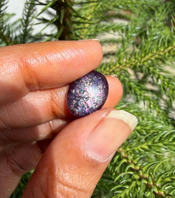 AAA Bloodshot Iolite Sunstone Oval Cabochon, Flashy Natural Gemstone for Jewelry Making, Statement Ring Gift for Her