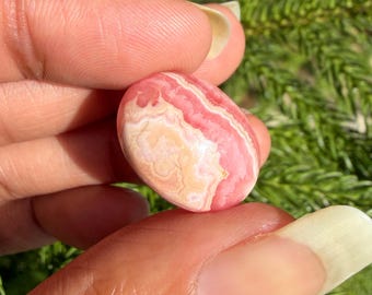 AAA Rhodochrosite Oval Cabochon Loose Gemstone, Natural Crystal for Pendants & Earrings, Jewelry Making Gift for Her