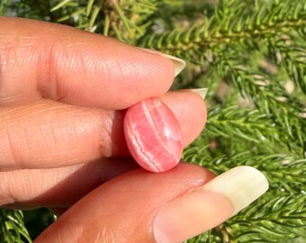 AAA Rhodochrosite Oval Cabochon, Natural Pink Gemstone for Pendants & Earrings, Jewelry Making Gift for Her