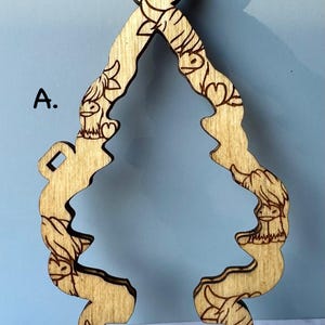 Wooden Car Air Freshener Holder | Rearview Mirror Accessory | Fits Little Trees® Fragrance image 2