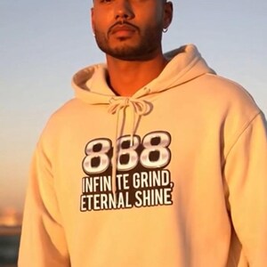 Felpa con cappuccio 888 / Infinite Grind Eternal Shine / Collezione Manifesting Angel Number Drop / Collezione AuraCode Wear
