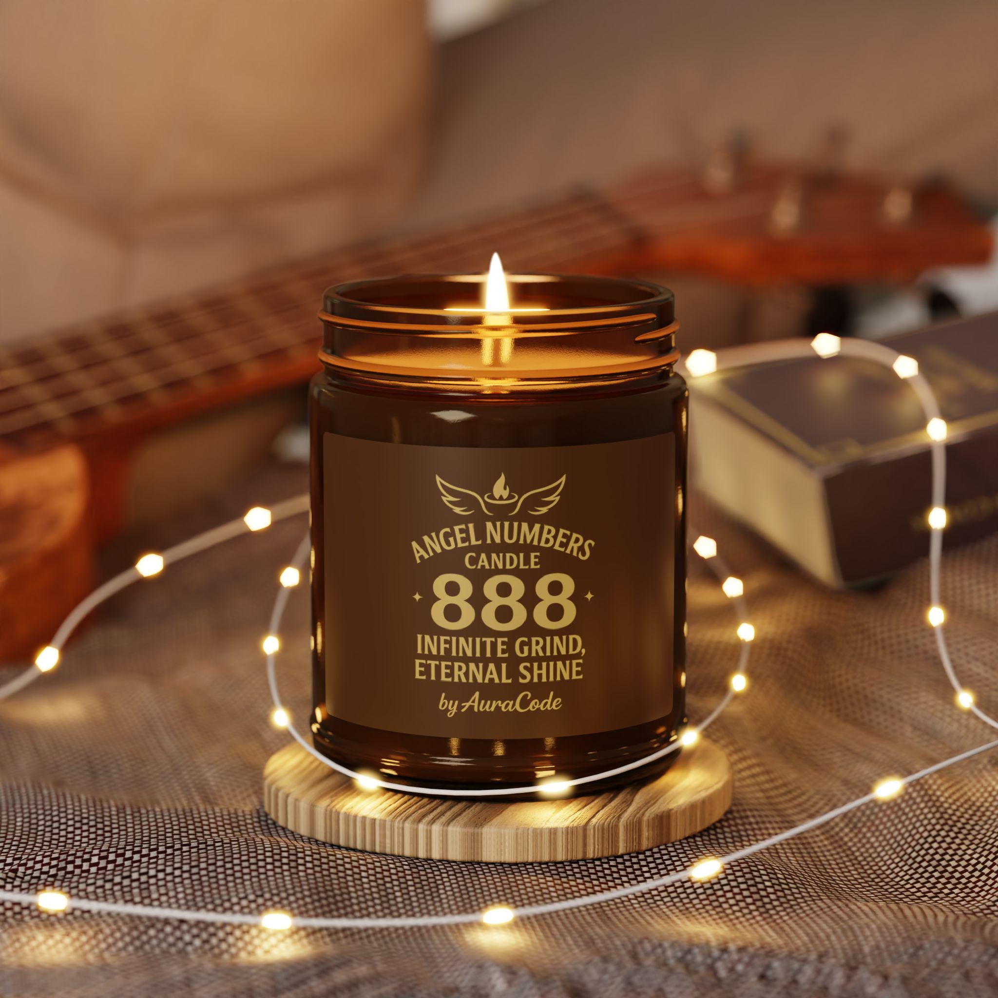 Angel Numbers Candle 888 Infinite Grind, Eternal Shine | by