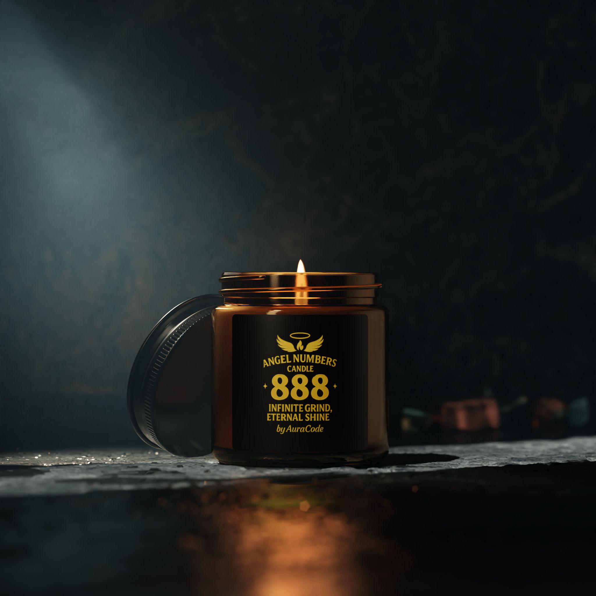 Angel Numbers Candle 888 Infinite Grind, Eternal Shine | by