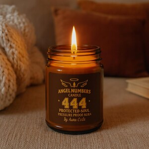 Engel-Zahl 444 Sojakerze, beschützte Seelenaura, Manifestationsgeschenk