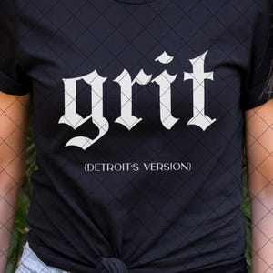 GRIT Reputation Font SVG: Detroit Football Fan Shirt Design (Digital Download)