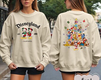 Mickey's Very Merry Xmas Party Sweatshirt, Mickey and Minnie Mouse Disney Couples Christmas Lights Shirt, Disney Shirt, Christmas Gift