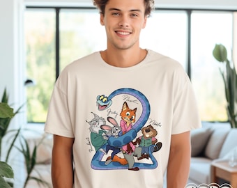 Disney Zootopia 2 Film 2025 Alle Charaktere Shirt, Judy Hopps und Nick Wilde T-Shirt
