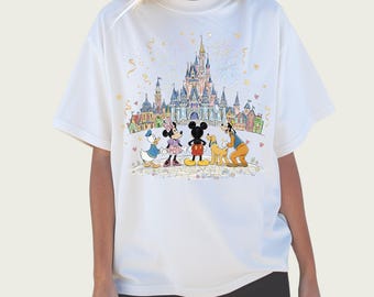 Retro Mickey and Friends Magical Park Shirts, Happiest Place On Earth Tee, Magical Castle Mouse Shirt, Disney Family Vacation, Magic Kingdom
