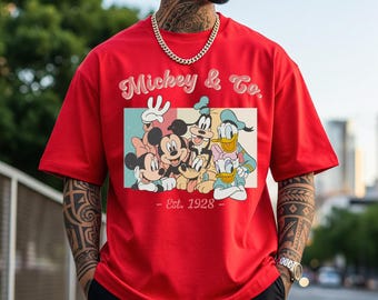 Vintage Mickey & Co 1928 Shirt,Retro Vintage Disney Shirt,Disneyland Shirt, Disneyworld Shirt,Disney Family Matching Shirt